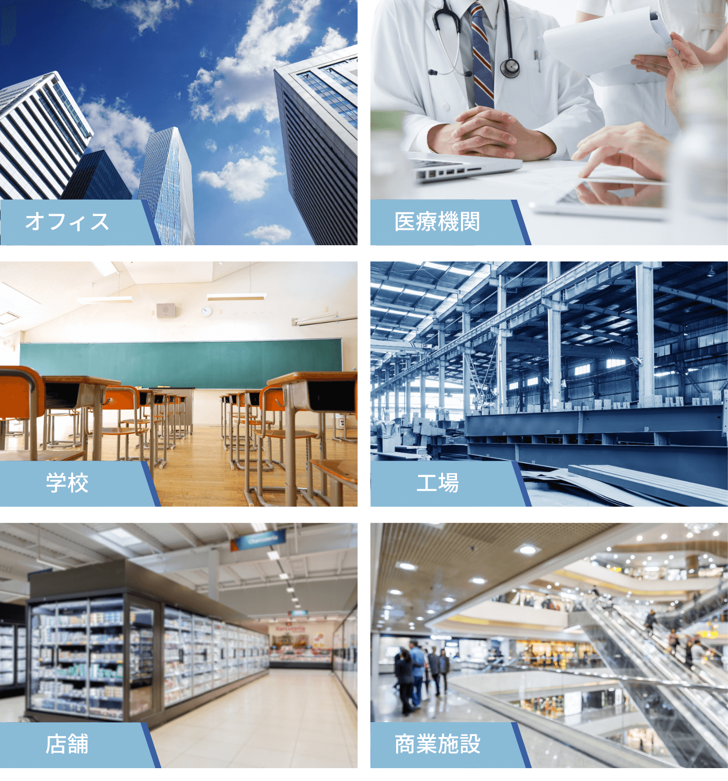 製造業・小売・教育・医療など、さまざまな業種・環境で活用