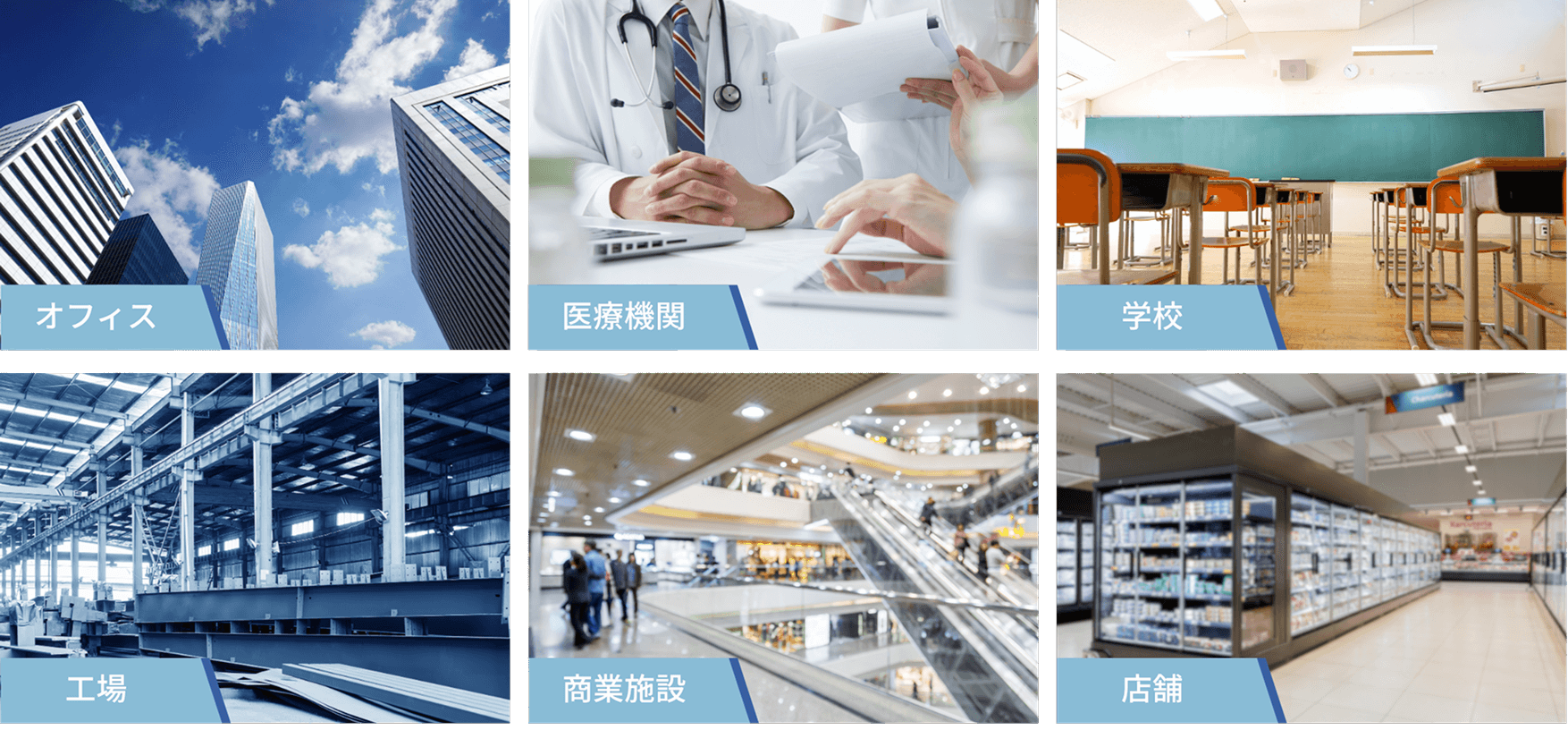 製造業・小売・教育・医療など、さまざまな業種・環境で活用